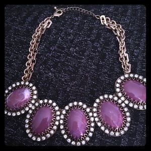 Purple statement necklace